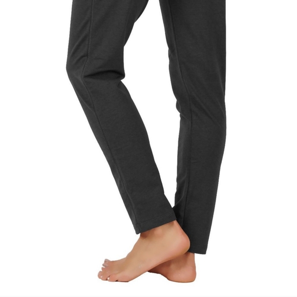Last Pair! Fleece Lined Open Bottom Cotton Sweatpants/Joggers Size L Dark Gray - Picture 4 of 13